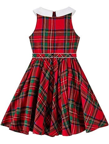 Robe de Noël Qui Tourne Carreaux Tartan HEPBURN - La Faute à Voltaire