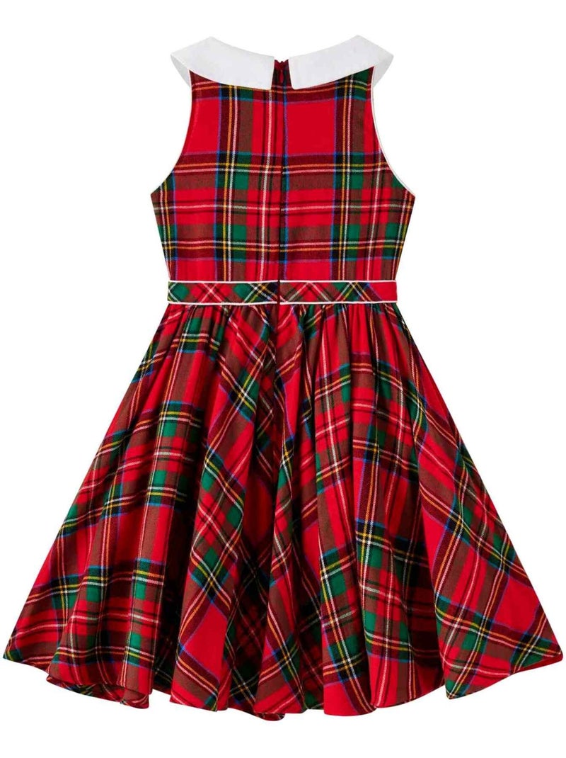 Robe de Noël Qui Tourne   Carreaux Tartan   HEPBURN - La Faute à Voltaire Vert/Rouge - Kiabi