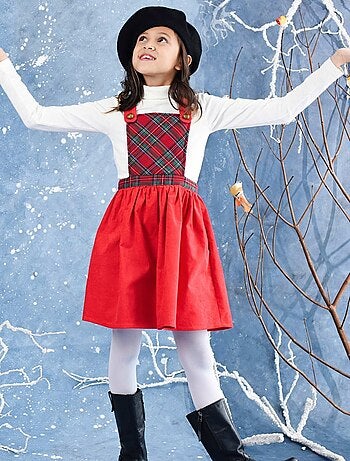 Robe de Noël Tartan & Col Roulé - 'LA FAUTE A VOLTAIRE'