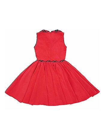 Robe Qui Tourne Velours Col Fleuri Liberty HEPBURN - La Faute à Voltaire