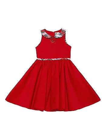Robe de Noël Velours et carreaux Tartan HEPBURN - La Faute à Voltaire