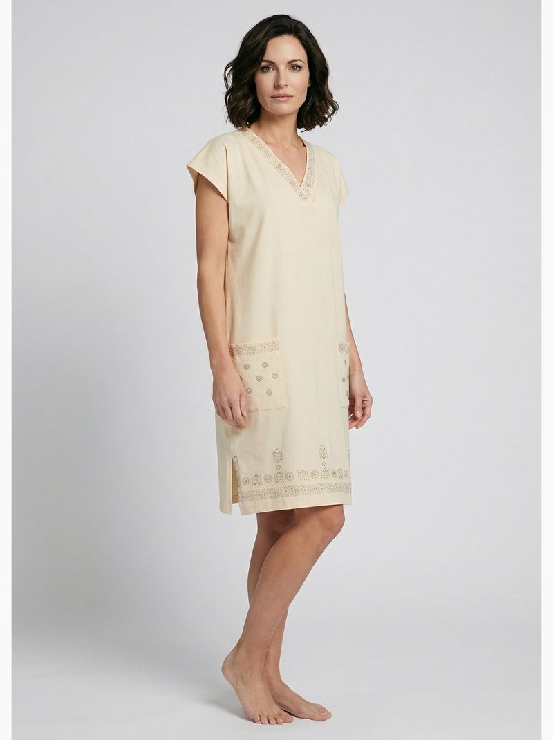 Robe de plage ample courte - Afibel Beige - Kiabi