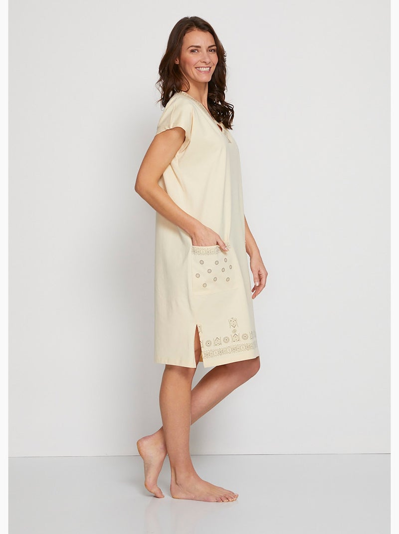 Robe de plage ample courte - Afibel Sable - Kiabi