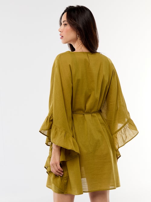 Robe de plage  avec emmanchures volantées - Kiabi