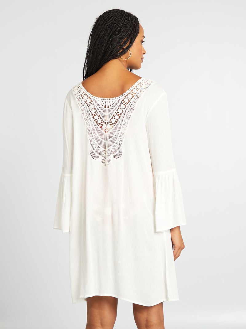 Robe de plage blanc - Kiabi
