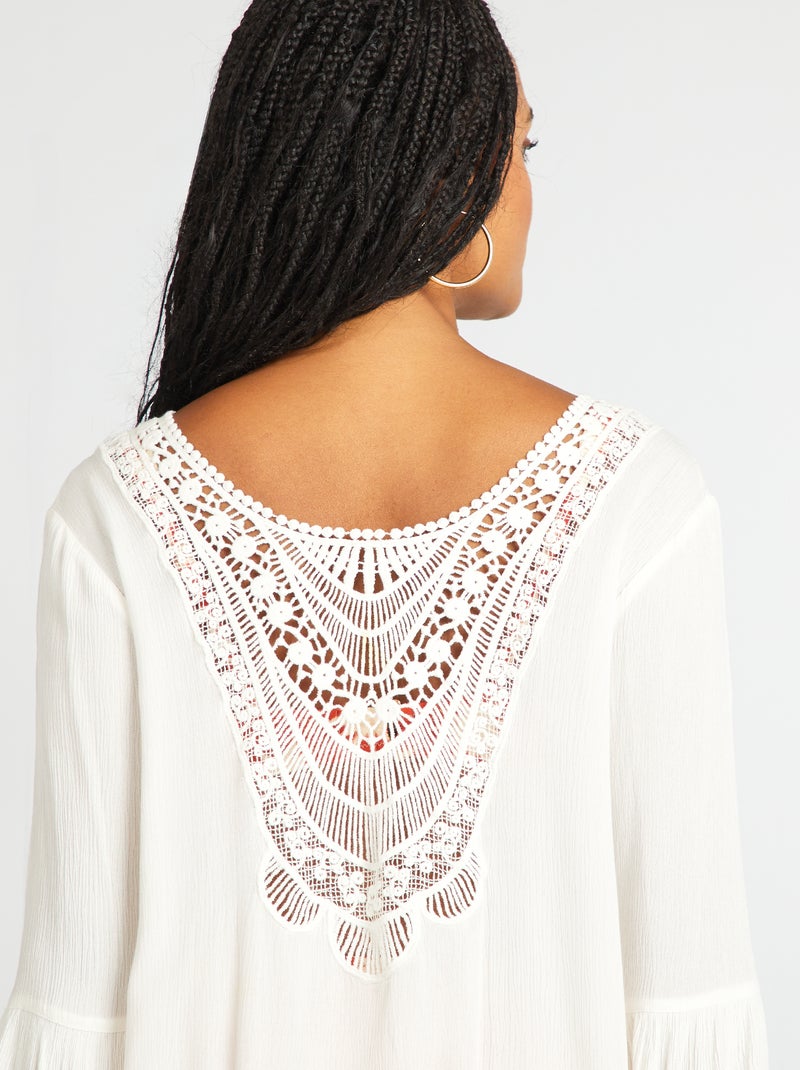 Robe de plage blanc - Kiabi