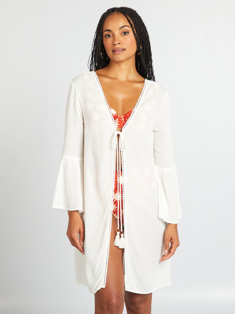 Robe de plage blanc - Kiabi