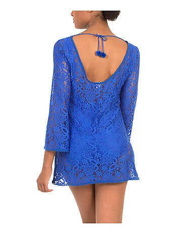 Robe de plage courte bleu