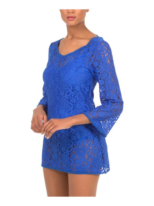 Robe de plage courte bleu - Kiabi