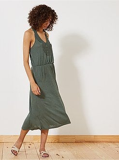 Robe longue : achat de robes fluide, fendue, moulante ou d'?�t?� Femme | Kiabi