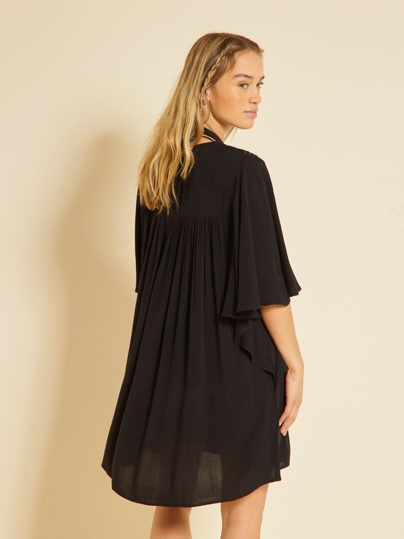 Robe de plage fluide noir - Kiabi