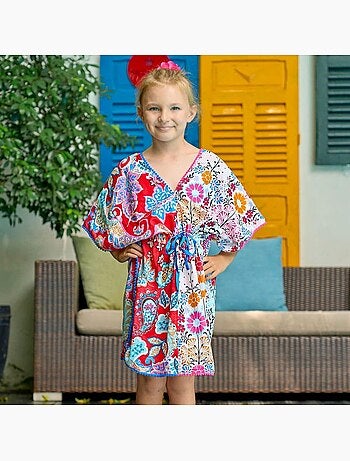 Robe de Plage Imprimé Fleurs Hawaï BALI - La Faute à Voltaire