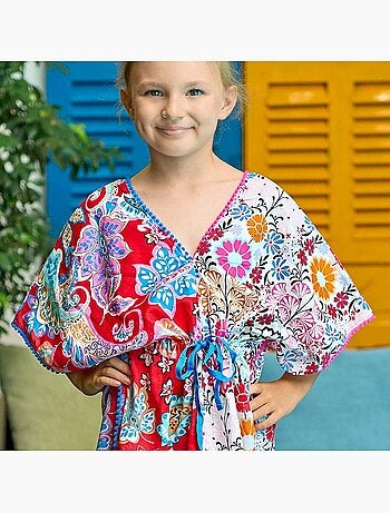 Robe de Plage Imprimé Fleurs Hawaï BALI - La Faute à Voltaire