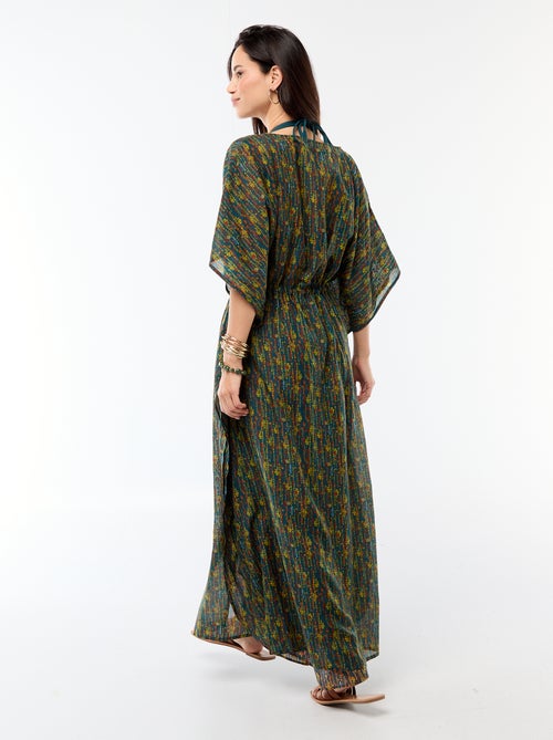 Robe de plage imprimée coupe longue - Kiabi