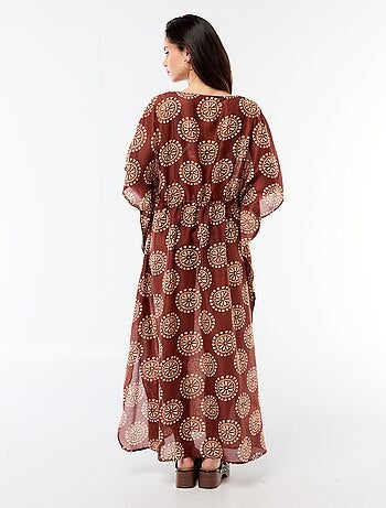 Robe de plage imprimée coupe longue