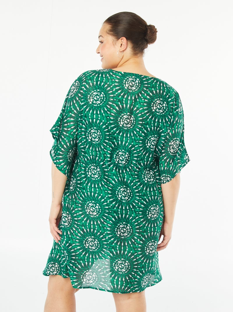 Robe de plage imprimée Vert - Kiabi