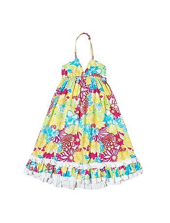 Robe de Plage Jersey Fleuri EUGENIE - La Faute à Voltaire