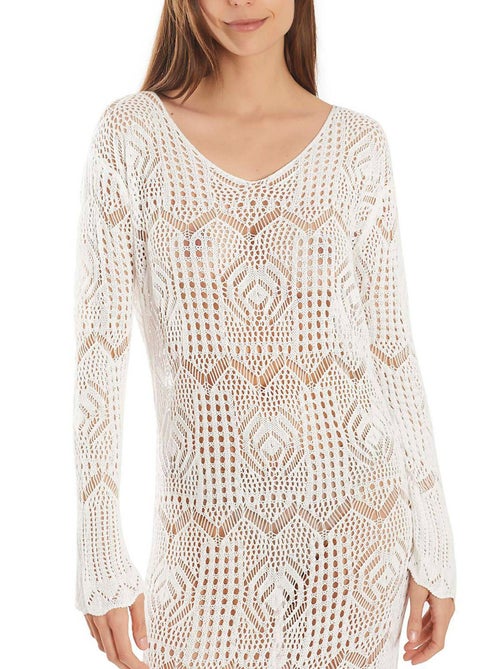 Robe de plage longue crochet - Kiabi