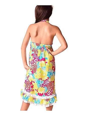 Robe de Plage Longue Jersey Fleuri EUGENIE - La Faute à Voltaire