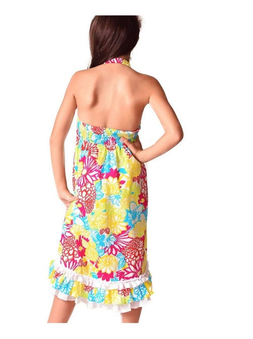 Robe de Plage Longue   Jersey Fleuri   EUGENIE - La Faute à Voltaire - Kiabi