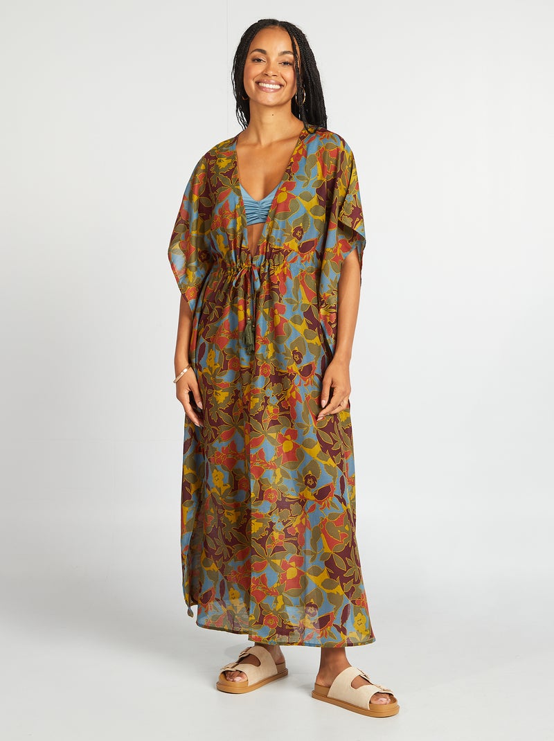 Tunique Sortie De Plage Femme Kiabi Robe De Plage Longue Ouverte