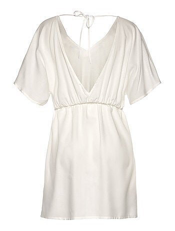 Robe de plage manches courtes Crochet