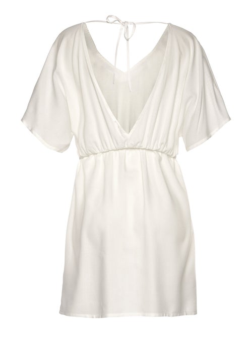 Robe de plage manches courtes Crochet - Kiabi