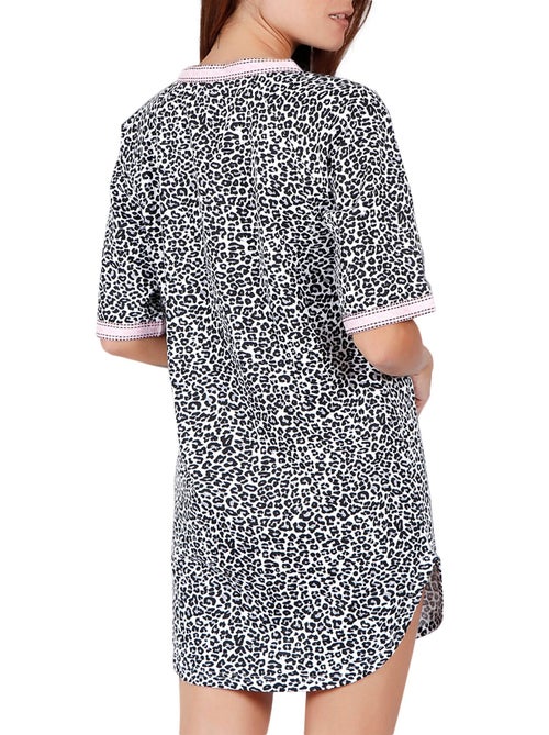 Robe de plage manches courtes Pink Flowers - Kiabi