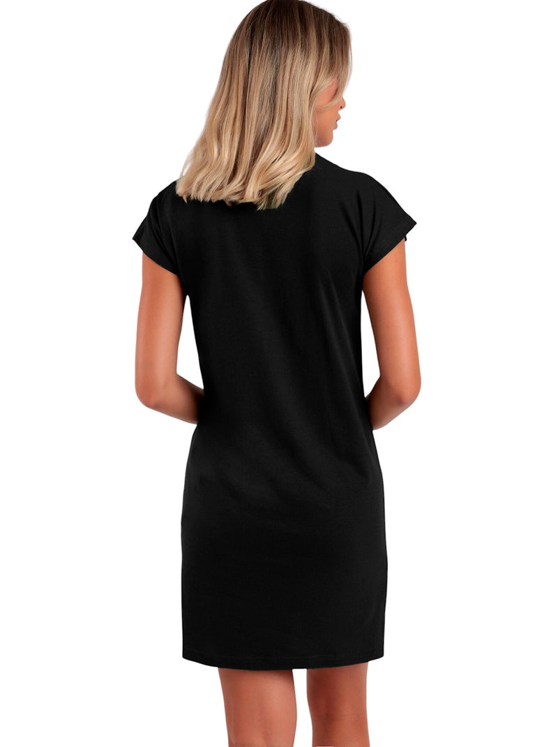 Robe de plage manches courtes Punk Beach Noir - Kiabi