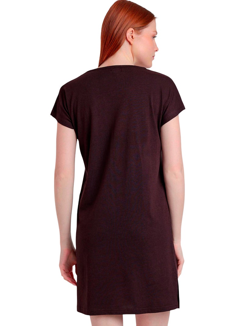 Robe de plage manches courtes Sailor Club Marron chocolat - Kiabi