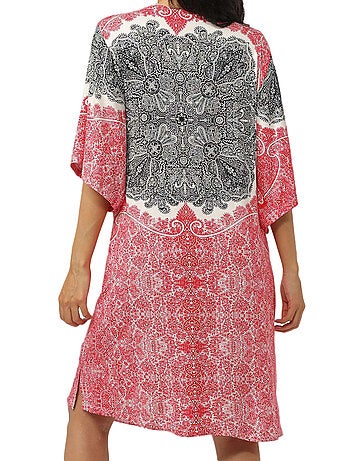 Robe de plage manches trois-quarts Beach Paisley