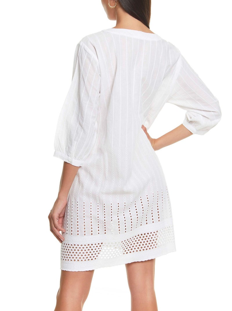 Robe de plage manches trois-quarts Complementos Blanc - Kiabi