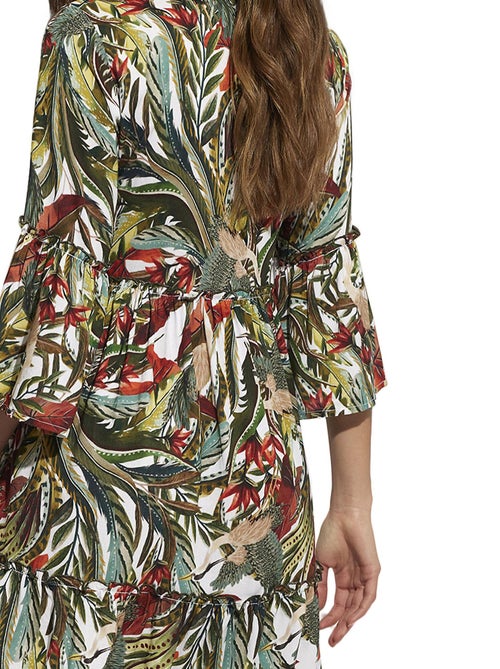 Robe de plage manches trois-quarts Galapagos - Kiabi