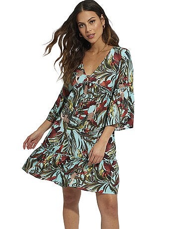 Robe de plage manches trois-quarts Galapagos