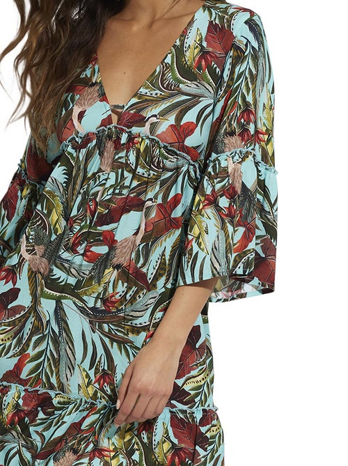 Robe de plage manches trois-quarts Galapagos - Kiabi