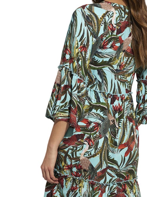 Robe de plage manches trois-quarts Galapagos - Kiabi