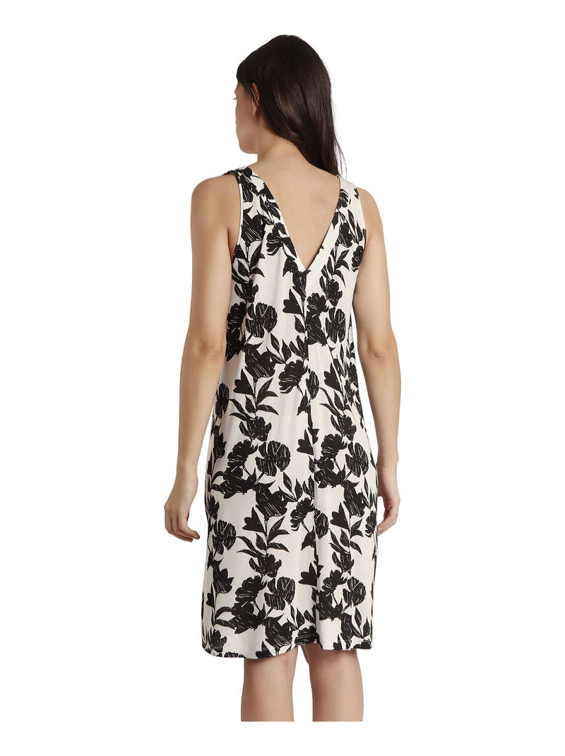 Robe de plage sans manches Waves Blanc - Kiabi