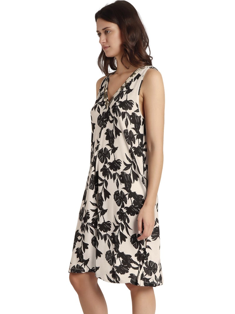 Robe de plage sans manches Waves Blanc - Kiabi