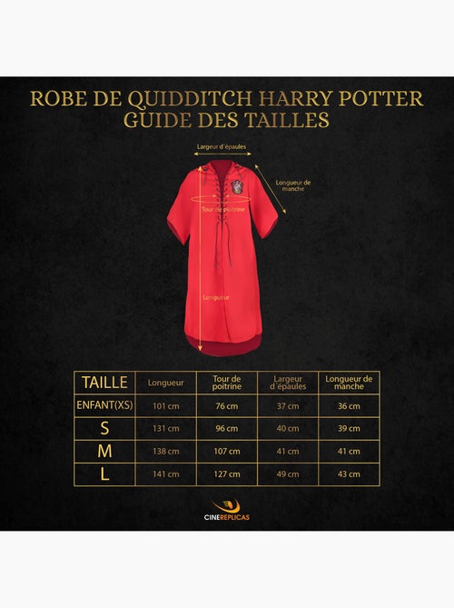 Robe de quidditch gryffondor personnalisable - harry potter - Kiabi