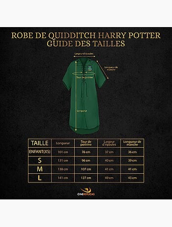 Robe de quidditch serpentard personnalisable - harry potter