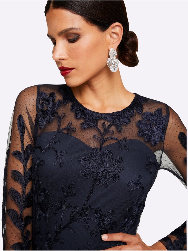 Robe de soirée - taille standard - helline Bleu marine - Kiabi