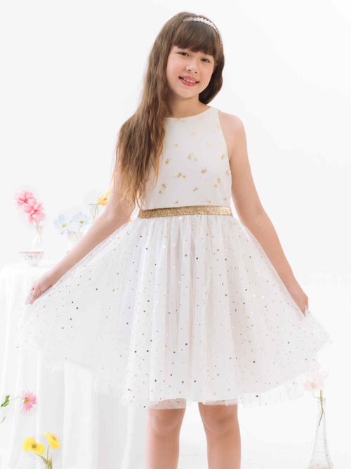 Robe de Soirée Cérémonie   Lin Tulle    HEPBURN - La Faute à Voltaire - Kiabi