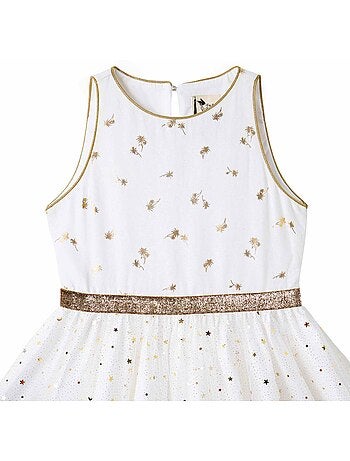 Robe de Soirée et Détails s en Lin et Tulle HEPBURN - La Faute à Voltaire