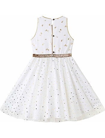 Robe de Soirée et Détails s en Lin et Tulle HEPBURN - La Faute à Voltaire