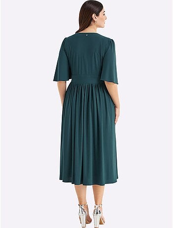 Robe de soirée superbe aspect cache-cœur - taille standard - sheego