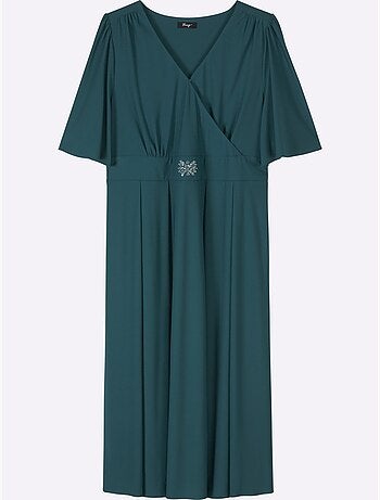 Robe de soirée superbe aspect cache-cœur - taille standard - sheego