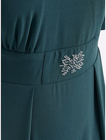 Robe de soirée superbe aspect cache-cœur - taille standard - sheego