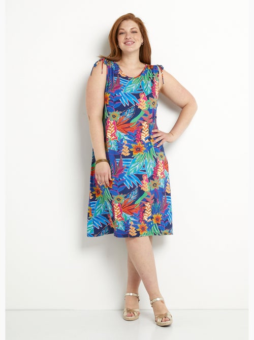 Robe débardeur courte fleuri tropical - Afibel - Kiabi