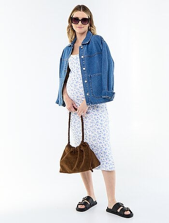 Robe débardeur de maternité en rib