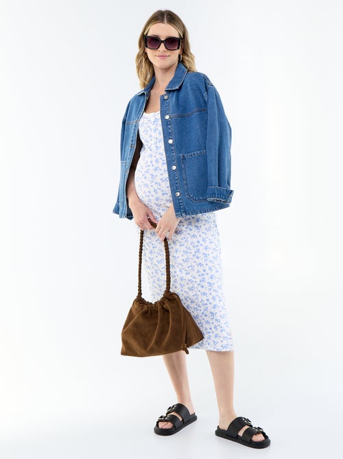 Robe débardeur de maternité en rib - Kiabi